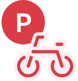 自転車でお越しの方